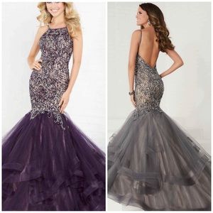 Plum purple mermaid dress